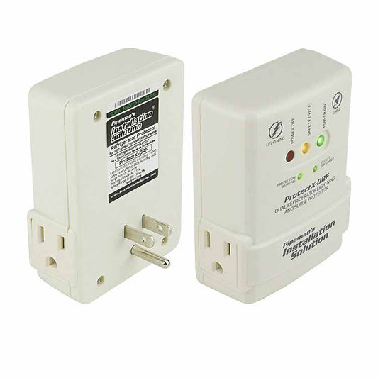 Protector eléctrico I.S. para refrigeradora, 1500W con 2 tomas-1
