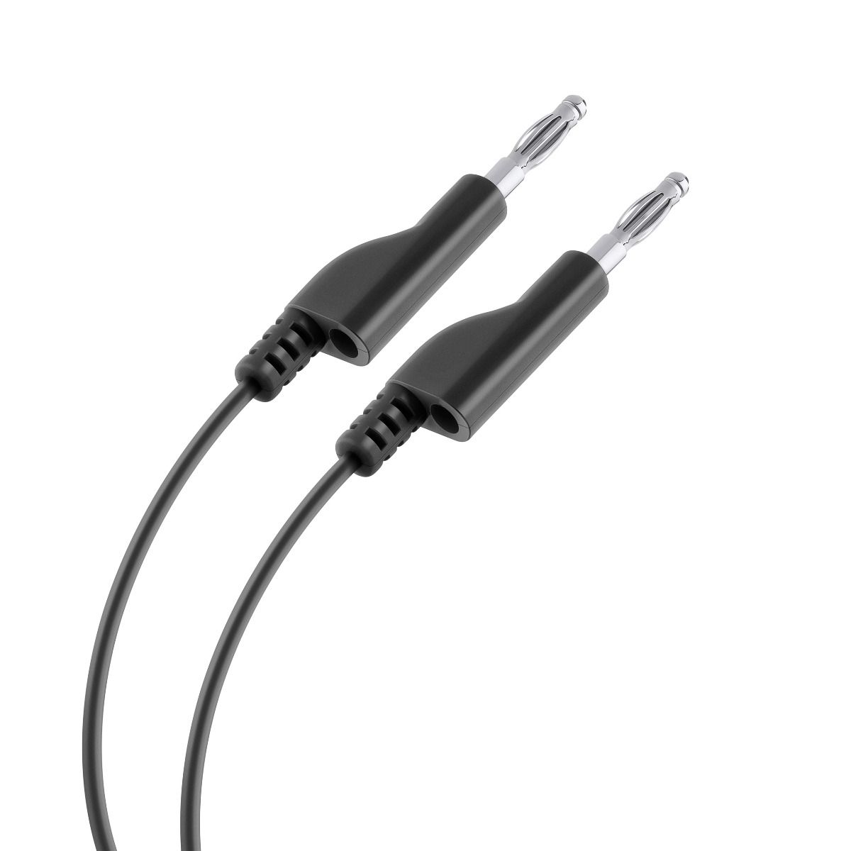 Cable de conector apilable banana a banana, negro 1m-1