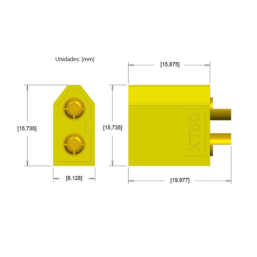 Pareja de conector XT-60-3