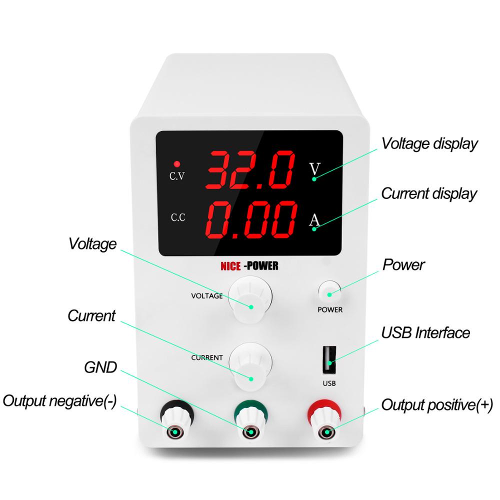 Fuente DC NicePower de laboratorio de 3 dígitos - 60V 5A-2