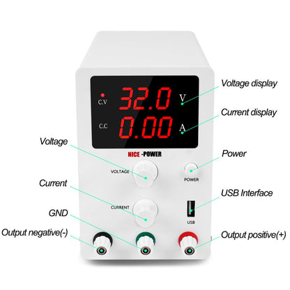 Fuente DC NicePower de laboratorio de 3 dígitos - 60V 5A-2