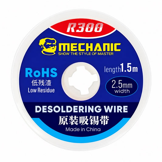 Malla para desoldar Mechanic R300 de 2.5mm x 1.5m
