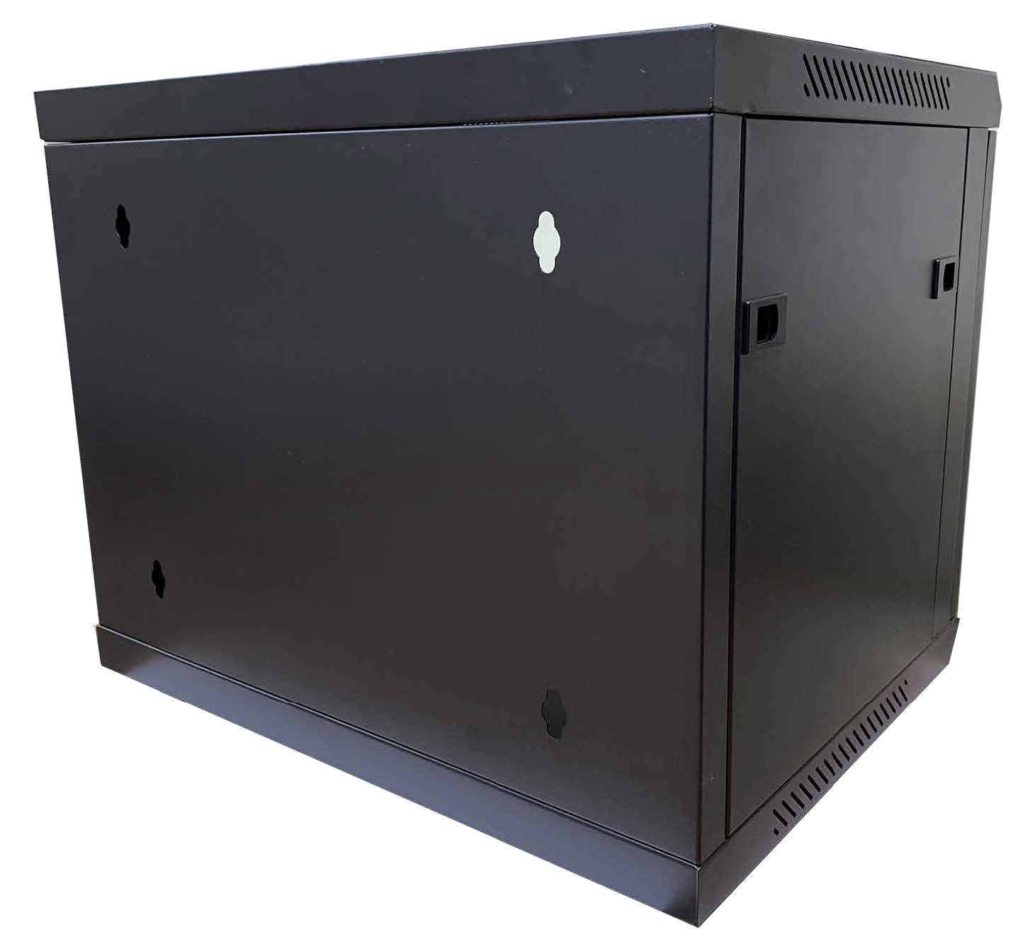 Rack I.S. a la pared de 9 espacios con puerta de vidrio-3