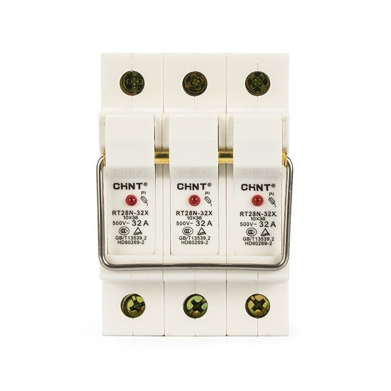 Portafusible Chint para riel din de 3 polos-2