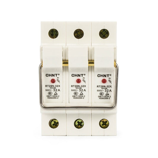 Portafusible Chint para riel din de 3 polos-2