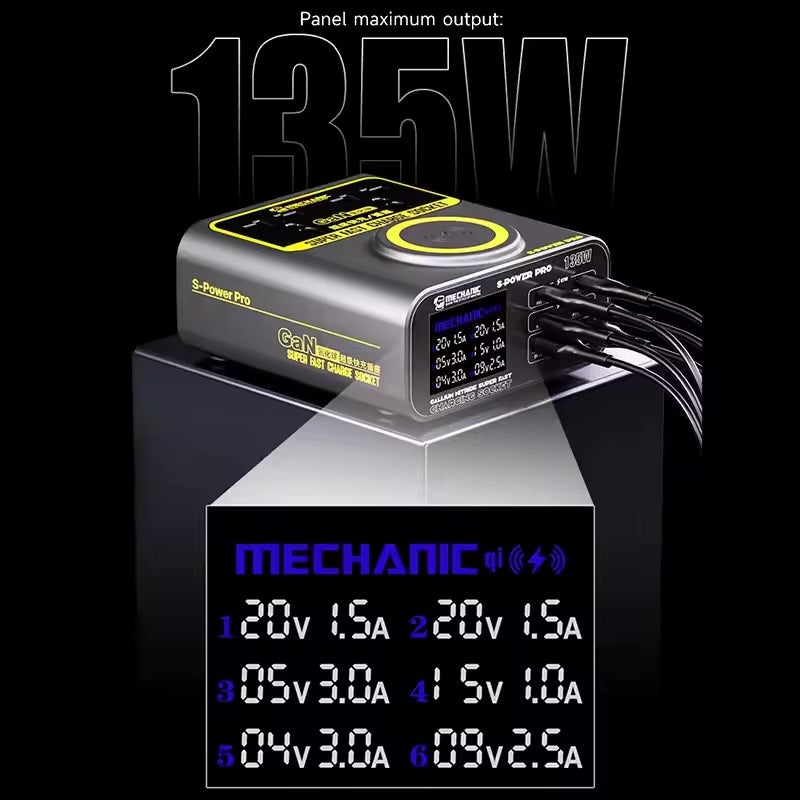 Estación de carga USB Mechanic S-POWER PRO de 135W-5