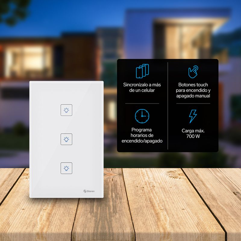 Apagador de pared Wi-Fi touch triple-3