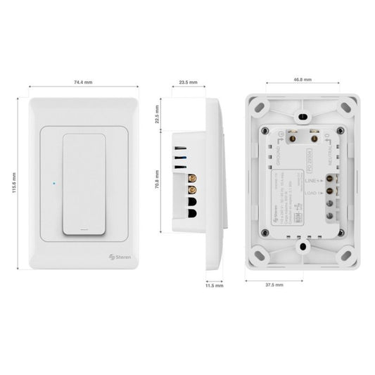 Apagador de pared Wi-Fi de botón-2