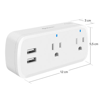 Enchufe inteligente Steren Wi-Fi doble con USB