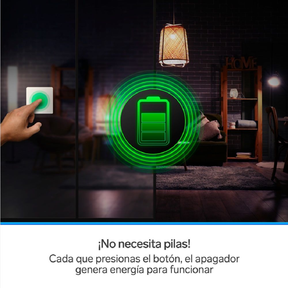 Apagador inalámbrico RF cinético triple-6