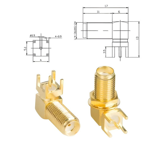 Conector de antena RF SMA-KWE de 17 mm-2