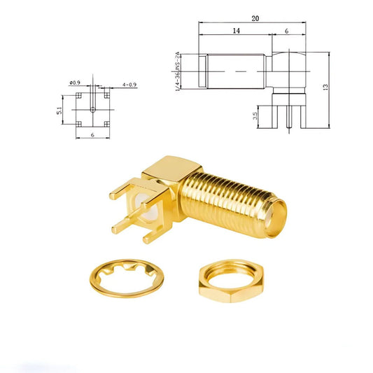 Conector de antena RF SMA-KWE de 20 mm-2