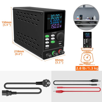 Fuente DC Kuaiqu SPPS3010D con memoria - 30V 10A-3
