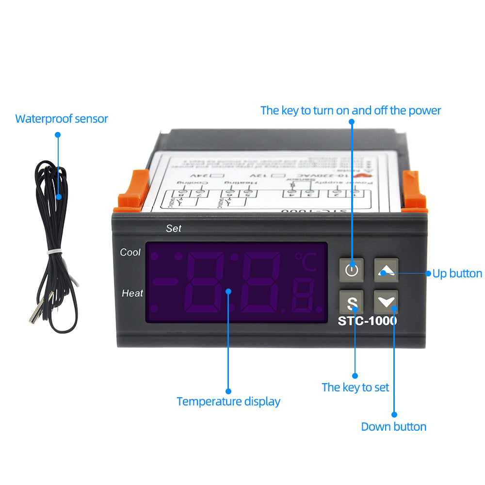 Termostato STC-1000 de 110 a 220 VAC-3