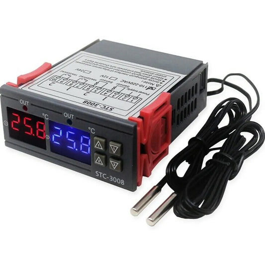 Termostato doble STC-3008 de 12 V-1