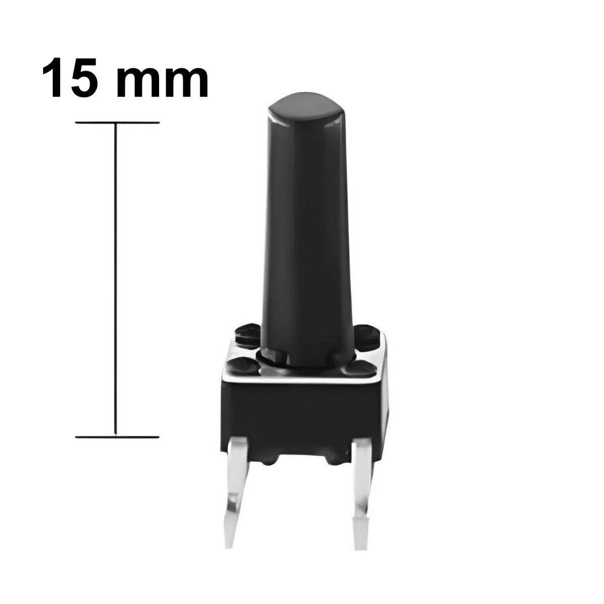 Pulsador de PCB NA de 4 pines de 6 x 6 x 15 mm-2