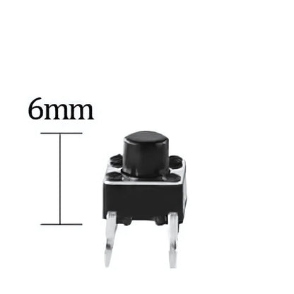 Pulsador de PCB NA de 4 pines de 6 x 6 x 6 mm-2