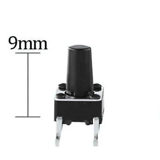 Pulsador de PCB NA de 4 pines de 6 x 6 x 9 mm-2