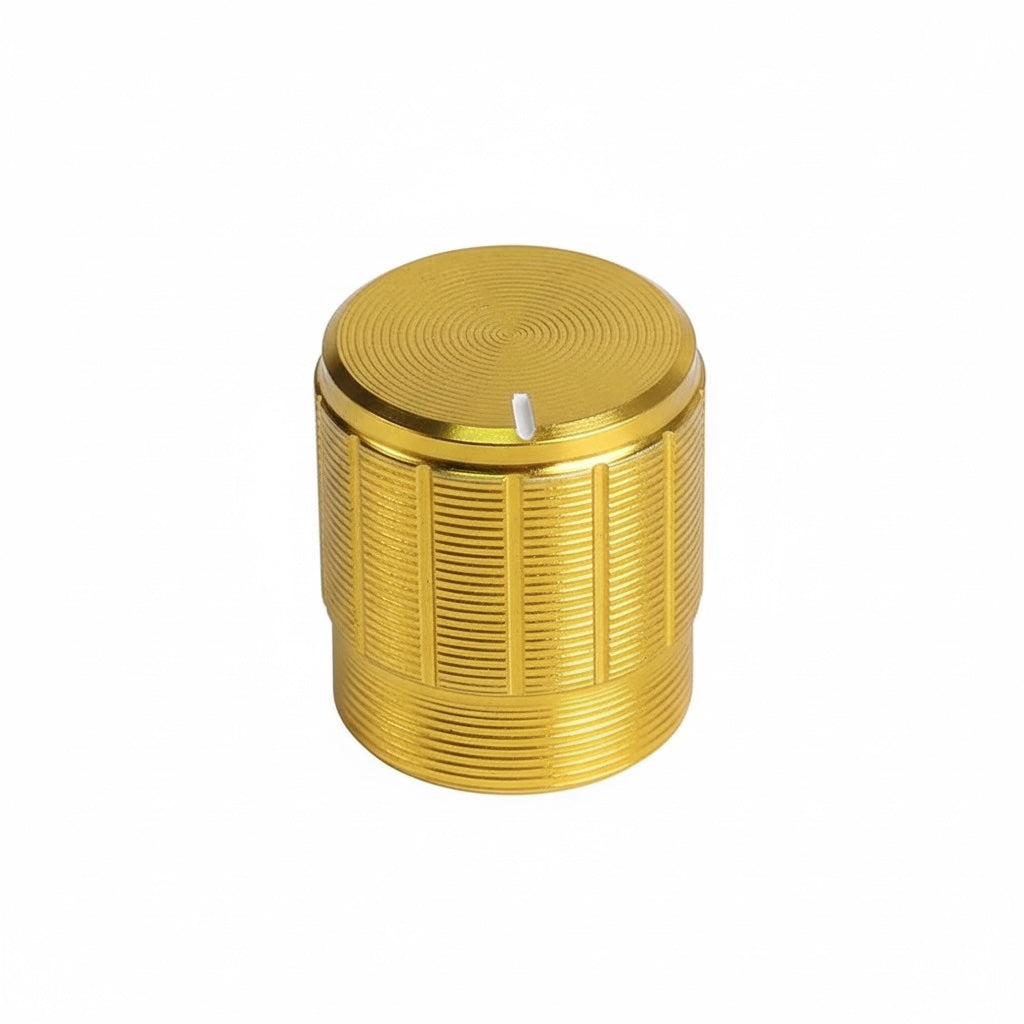 Perilla de aluminio para potenciómetro - dorada-1
