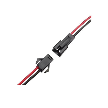 Pareja de cables 24 AWG con conector de 2 líneas - 20 cm-1