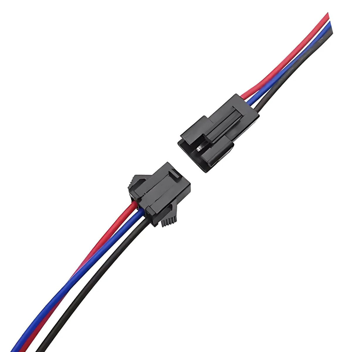 Pareja de cables 24 AWG con conector de 3 líneas - 20 cm-1