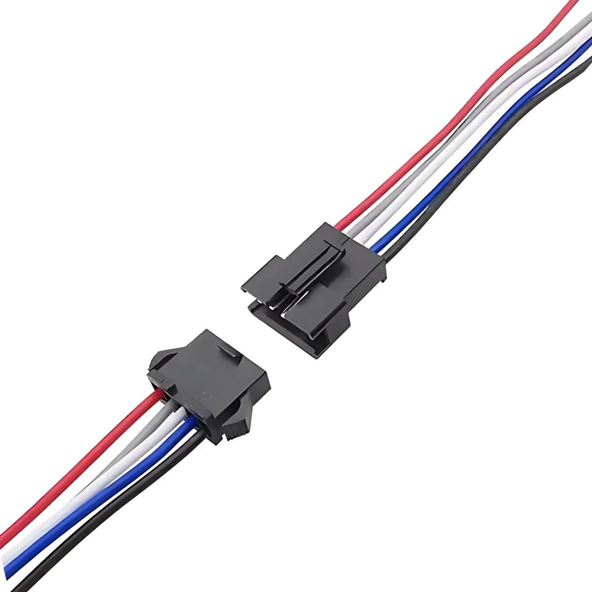 Pareja de cables 24 AWG con conector de 5 líneas - 20 cm-1