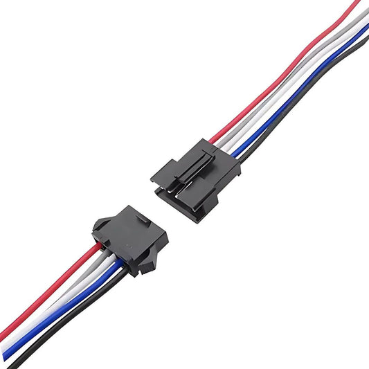 Pareja de cables 24 AWG con conector de 5 líneas - 20 cm-1