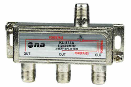 Splitter N.A. de 3 vías 5-2400 MHz-1