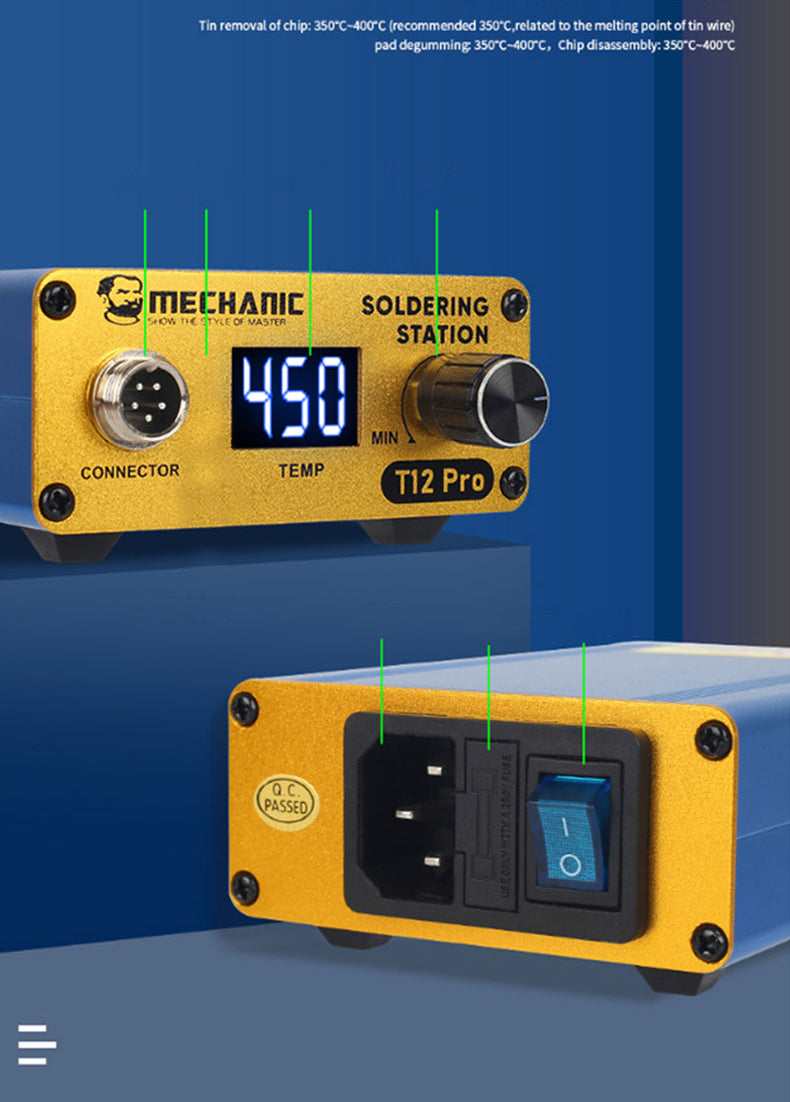 Estación de soldadura inteligente Mechanic T12 Pro-3