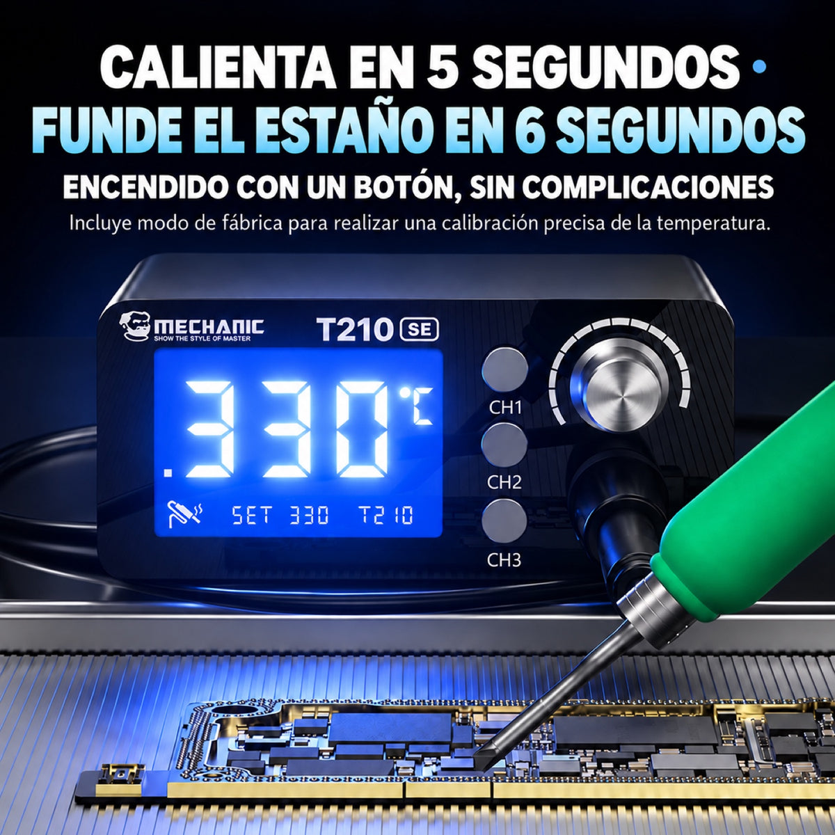 Estación de soldadura digital Mechanic T210 SE de 50W-4