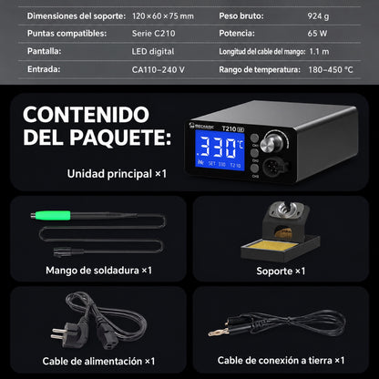Estación de soldadura digital Mechanic T210 SE de 50W-9