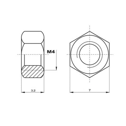 Tuerca para tornillo M4-2