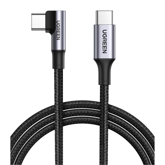 Cable USB-C trenzado con un conector angulado UGREEN de 100W - 3m-1