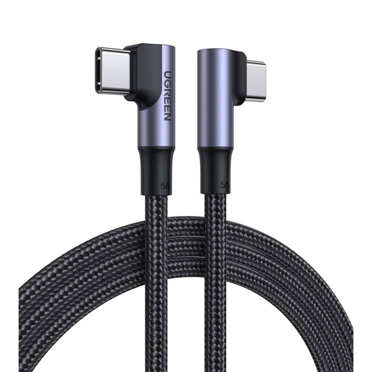 Cable USB-C trenzado a 90 grados UGREEN de 100W - 2m-1
