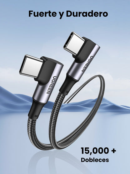 Cable USB-C trenzado a 90 grados UGREEN de 100W - 2m-5