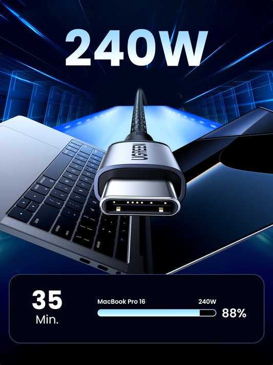 Cable USB-C trenzado UGREEN de 240W - 1m-2