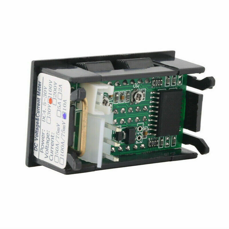 Voltímetro y amperímetro digital de 100V y 50A-4