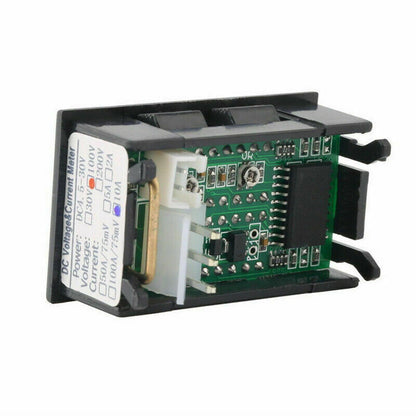 Voltímetro y amperímetro digital de 100V y 50A-4