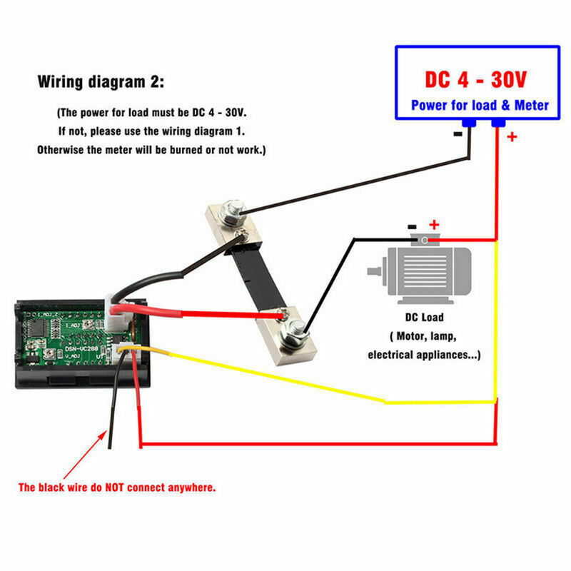 Voltímetro y amperímetro digital de 100V y 50A-2