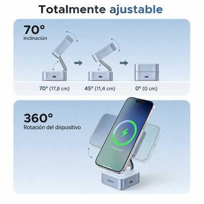 Cargador inalámbrico plegable 2 en 1 UGREEN - 25W