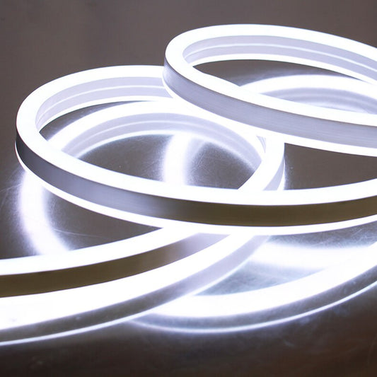Tira LED flexible Neón blanco de 5m con fuente de 12V-2