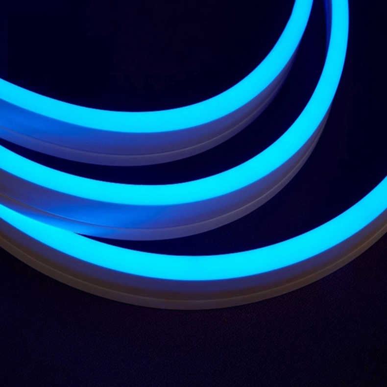 Tira LED flexible Neón azul de 5m con fuente de 12V-2