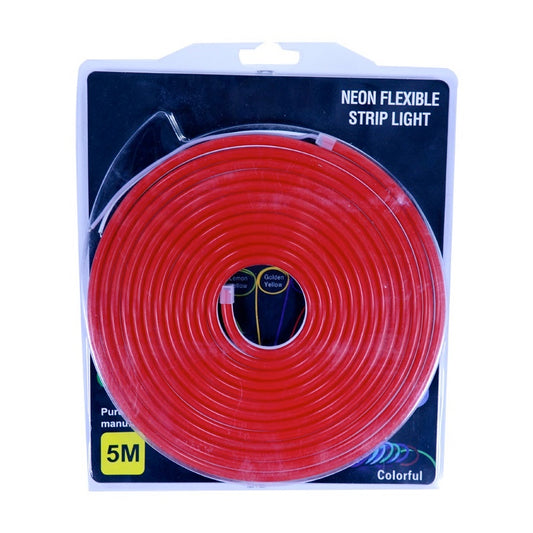 Tira LED flexible Neón rojo de 5m con fuente de 12V-1
