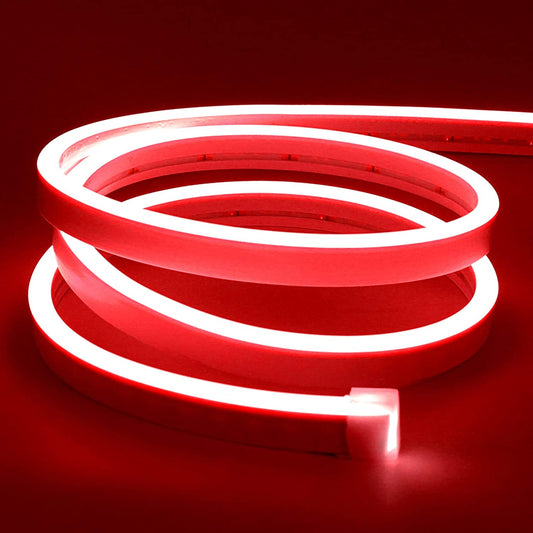Tira LED flexible Neón rojo de 5m con fuente de 12V-2