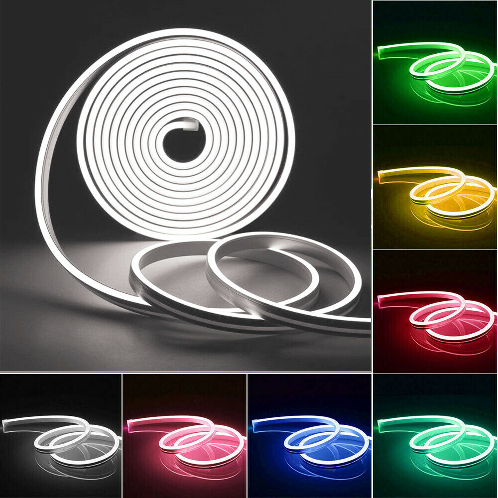 Tira LED flexible Neón RGB de 5m con fuente de 12V-2