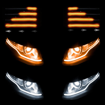 Tira led para silvín de carro - blanco y amarillo de 30 cm-2