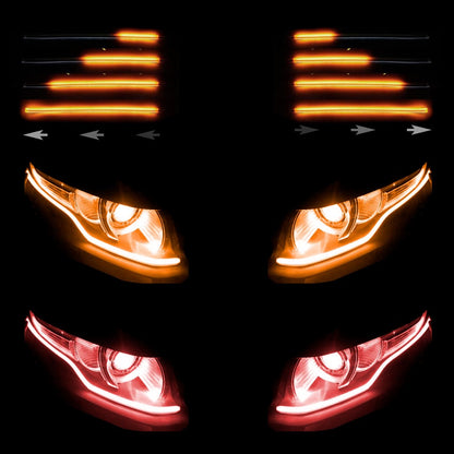 Tira led para stop de carro - rojo y amarillo de 60 cm-2
