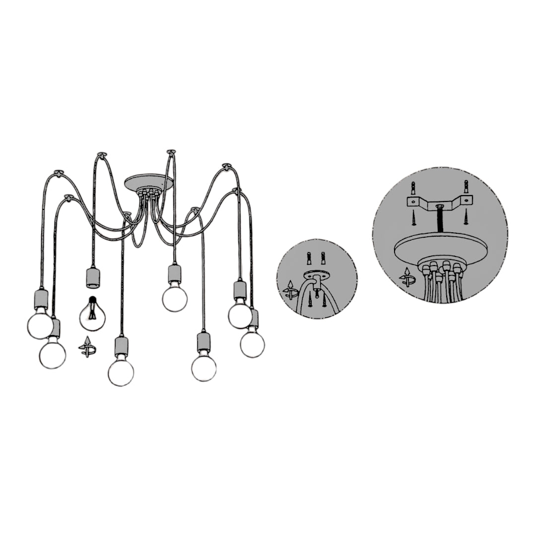 Sockets para serie led vintage de 10 bombillas-2