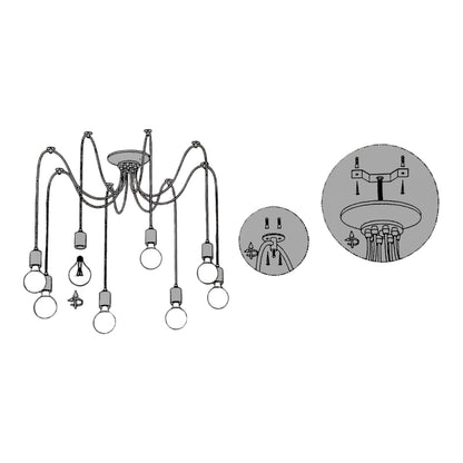 Sockets para serie led vintage de 10 bombillas-2