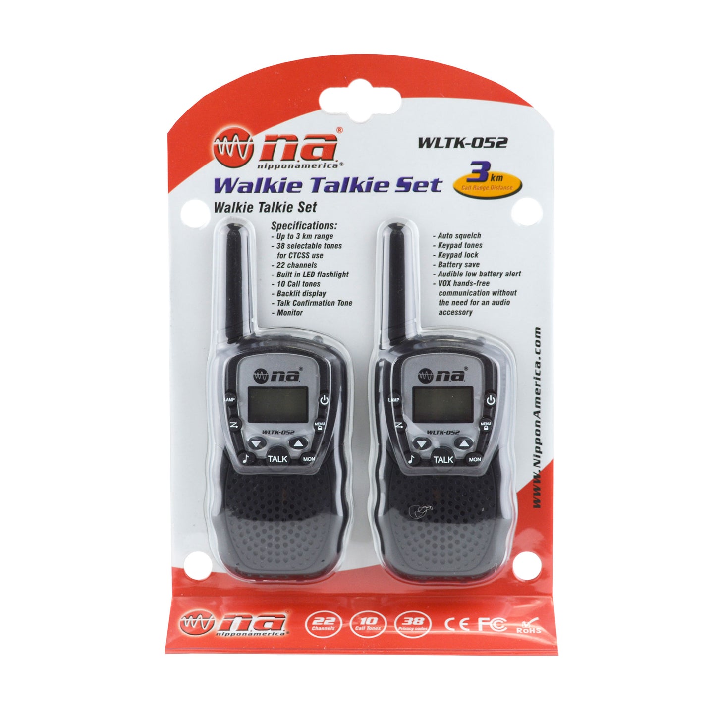 Pareja de radios intercomunicadores N.A. UHF / FM-3
